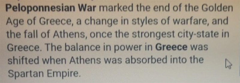 What impact did the outcome of the Peloponnesian War have on Greece?-example-1