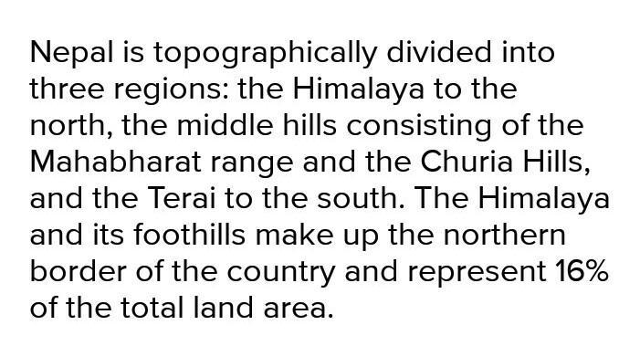 "the three physical regions of nepal econmically and socially interlined .''write-example-1