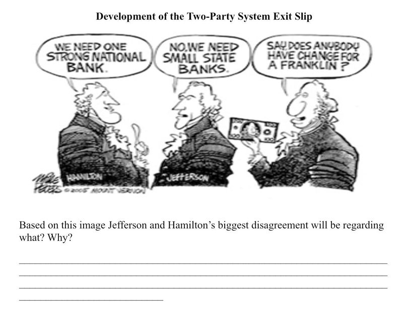 Please help :( Based on this image Jefferson and Hamilton’s biggest disagreement will-example-1