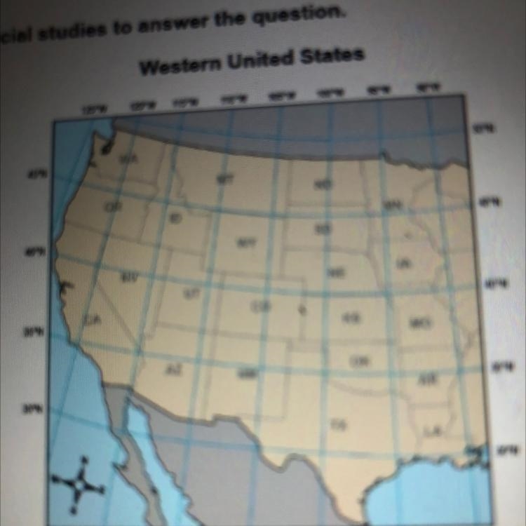 Question 1 (5 points) A person moving along which latutde line would most likely travel-example-1