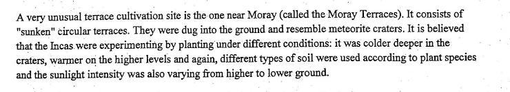 Why do archaeologists believe the Inca created the Moray Terraces?-example-1