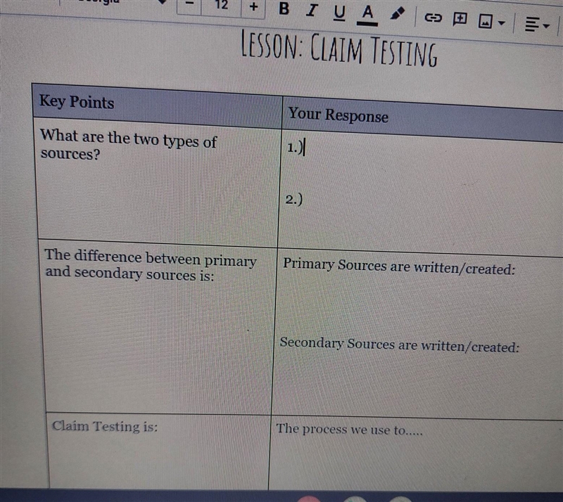 Claim testing what are the two types of source? 1. 2. ___________________________________ The-example-1