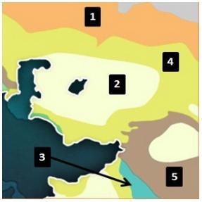 Analyze the map below and answer the question that follows. A thematic map of Central-example-1