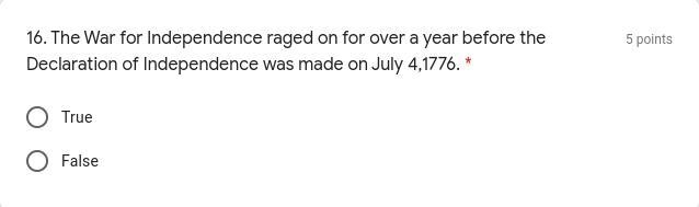 The War for Independence raged on for over a year before the Declaration of Independence-example-1