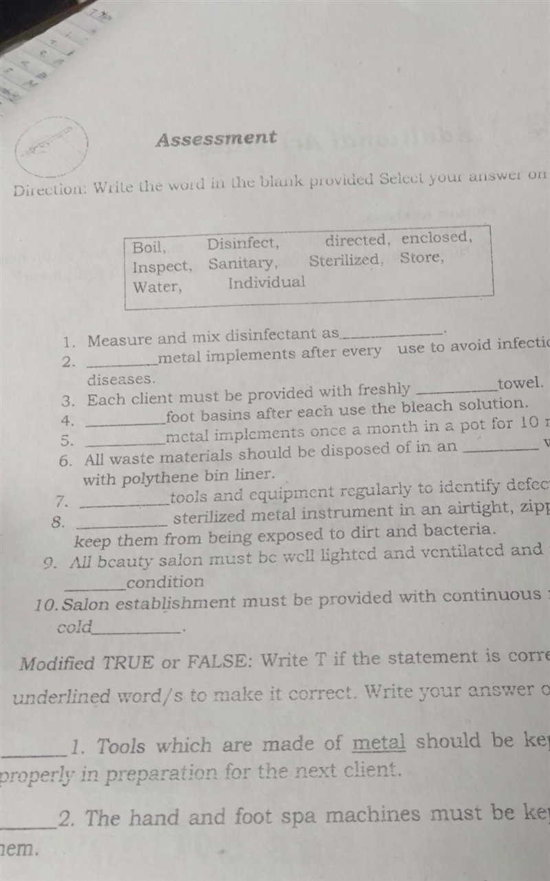 Measure and mix disinfectant as​-example-1