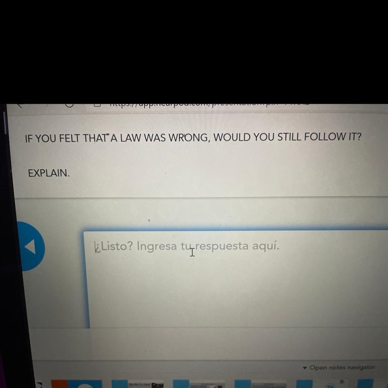 If you felt that a law was wrong would you still follow it, explain: Please, i need-example-1