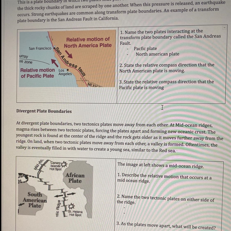 3. State the relative compass direction that the Pacific plate is moving-example-1