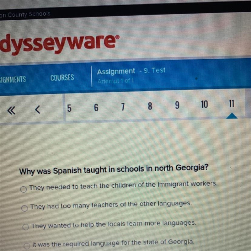 Why was Spanish taught in schools in north Georgia? They needed to teach the children-example-1