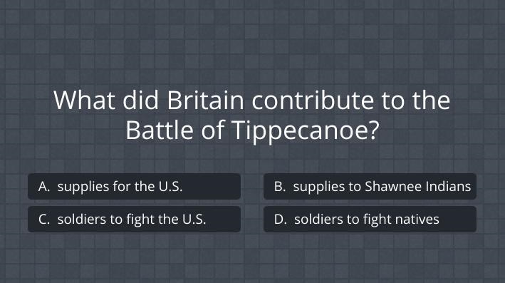 What Did Britain Contribute To The Battle Of Tippecanoe?-example-1