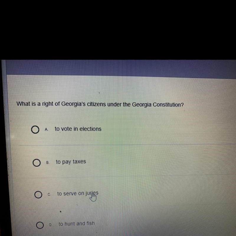 What is a right of Georgia citizens under the Georgia constitution￼-example-1