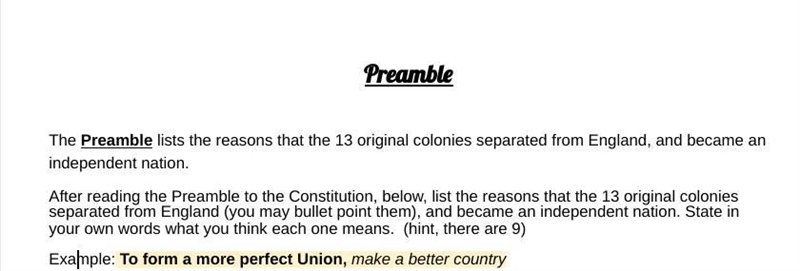 List the reasons that the 13 original colonies separated from England-example-1