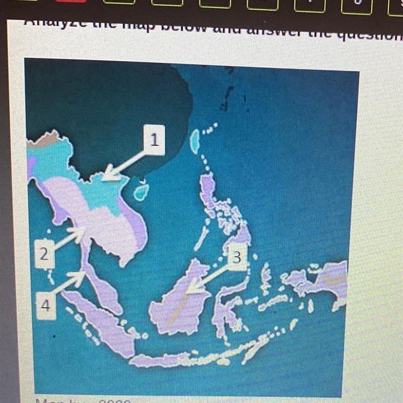 Map by e2020 The highland climate region is labeled with which number on the map above-example-1