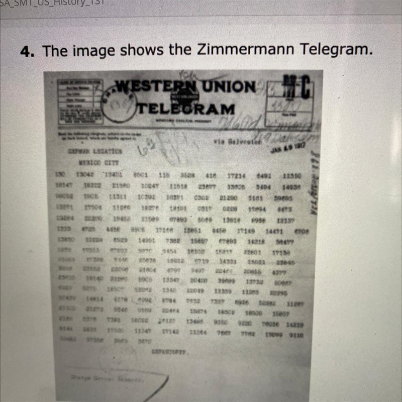 Why was the Zimmermann Telegram so concerning to the United States that it swayed-example-1