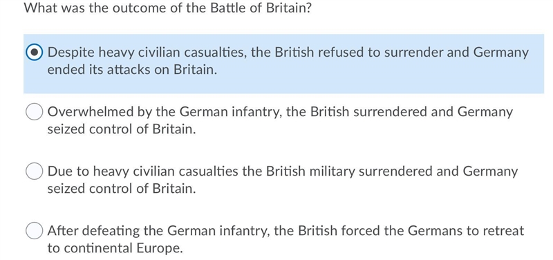 What was the outcome of the Battle of Britain?-example-1