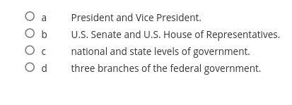 Federalism is a term used to define the division of power between the-example-1