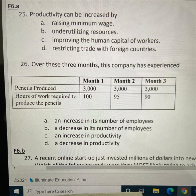 A. an increase in its numerical of employees B. A decrease in its number of employees-example-1