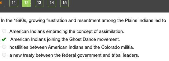 In the 1890s, growing frustration and resentment among the Plains Indians led to pls-example-1