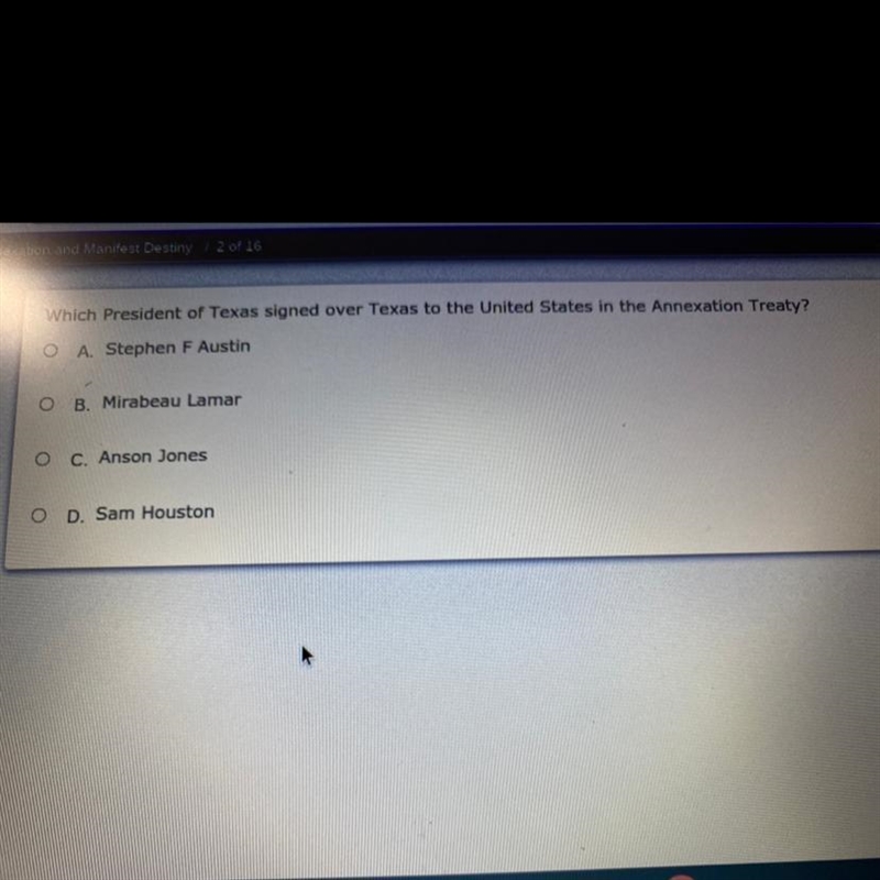 Which president of texas signed over texas to the united states in fhe annexation-example-1