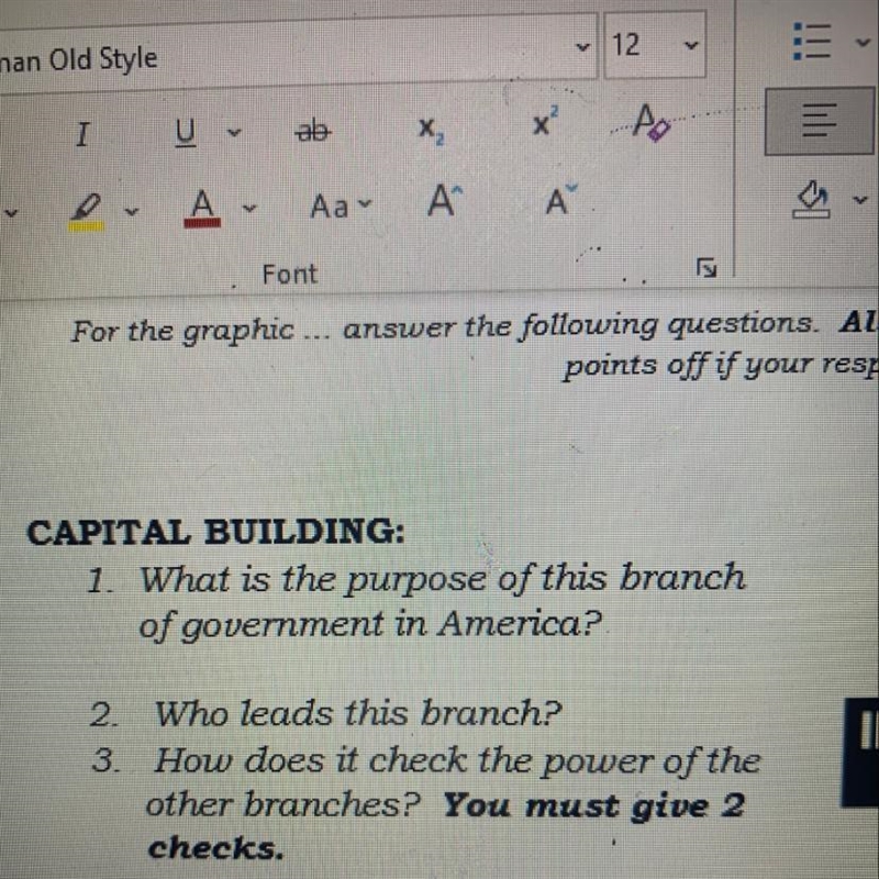 CAPITAL BUILDING: 1. What is the purpose of this branch of government in America? 2. Who-example-1