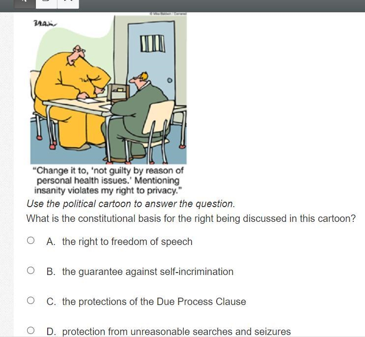 Use the political cartoon to answer the question. What is the constitutional basis-example-1