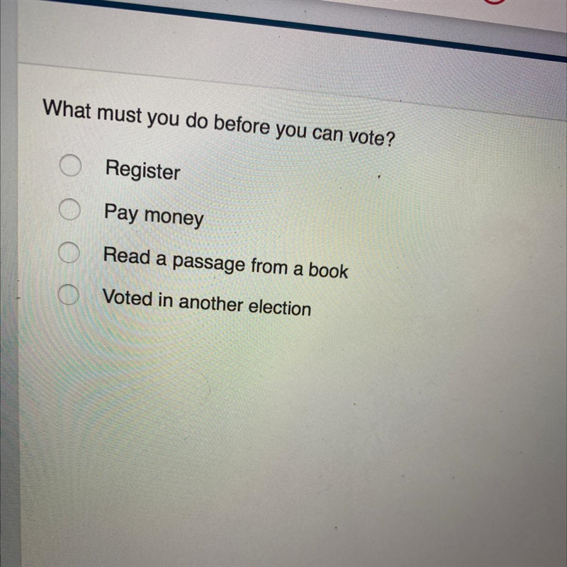 What must you do before you can vote?-example-1