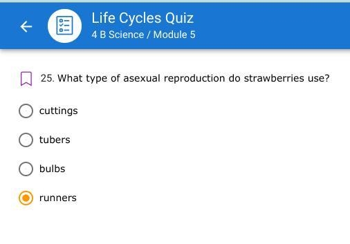 What type of asexual reproduction do strawberries use?-example-1