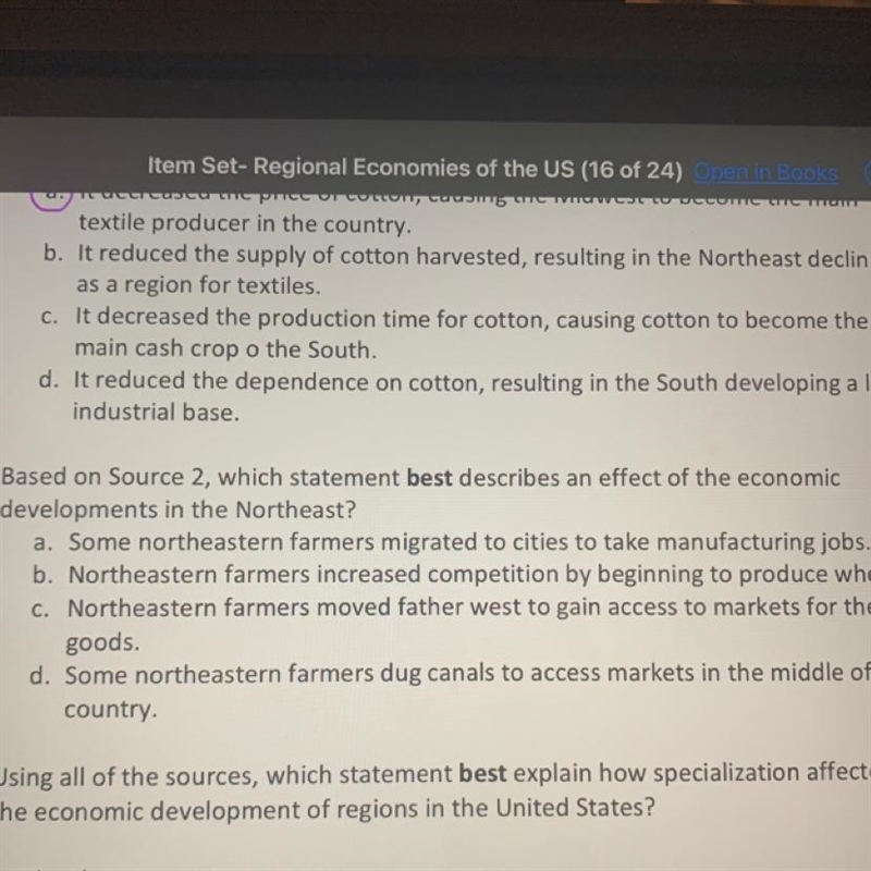 2. Based on Source 2, which statement best describes an effect of the economic developments-example-1