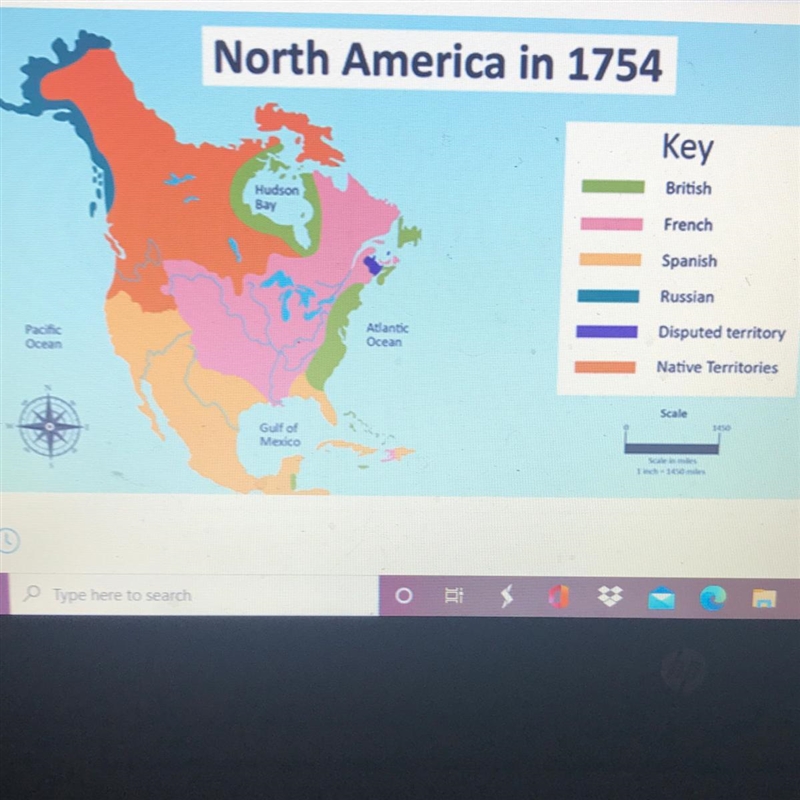 1.(03.01 LC) Which European group controlled much of the east coast of North America-example-1