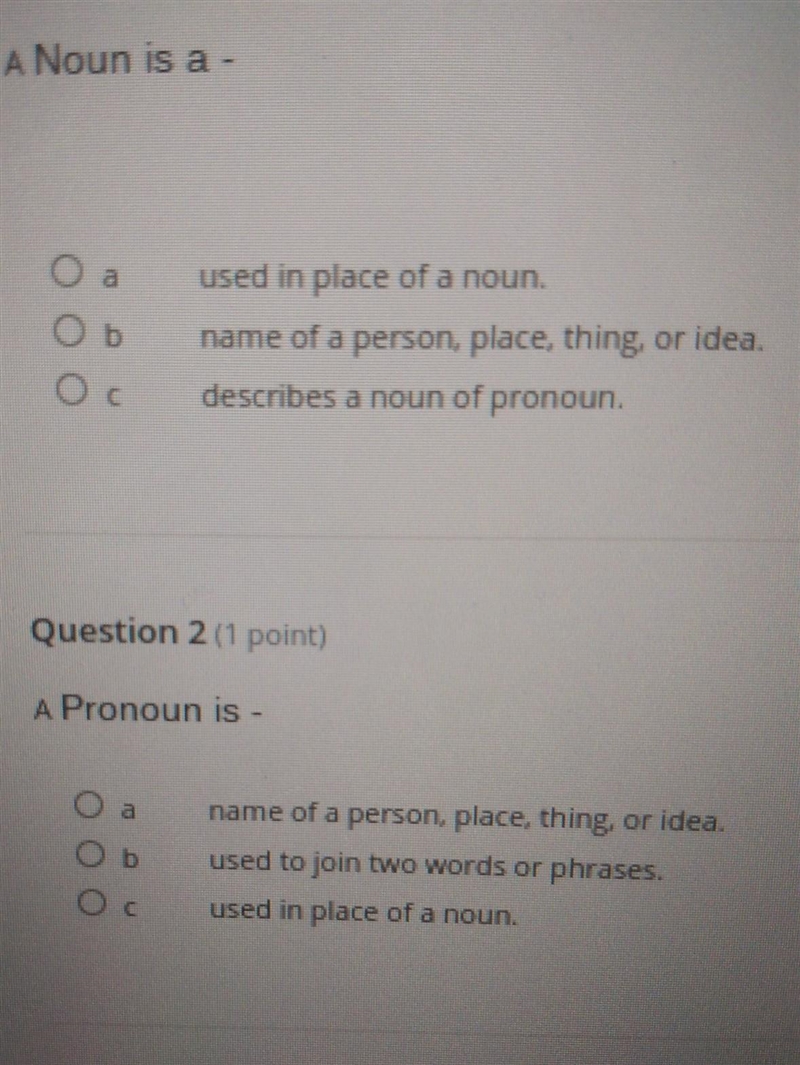 HELP ME PLS JUST LOOK AT THE QUESTIONS also the third question says “ an adjective-example-1