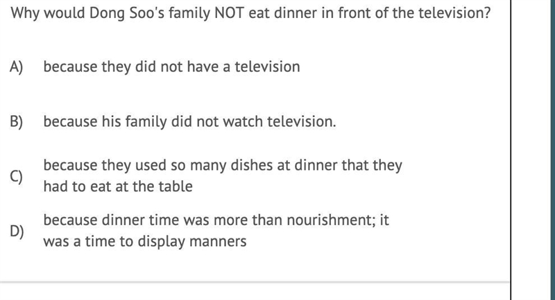 Why did dong soo not eat in front of tv-example-1