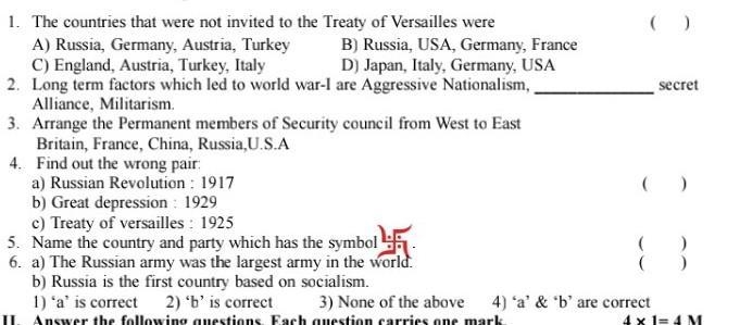 The countries that we are not invited to the treaty of versailles were ​-example-1