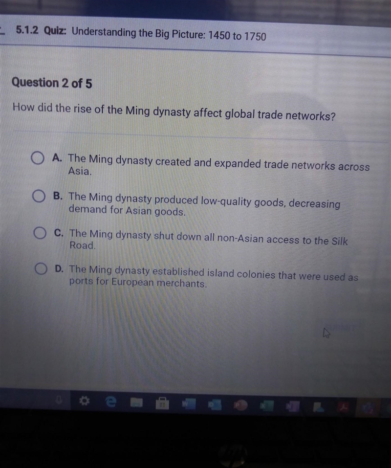 How did rise of the Ming dynasty affect global trade networks?-example-1