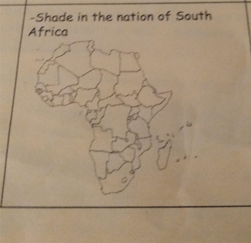 Shade in the nation of South Africa​-example-1