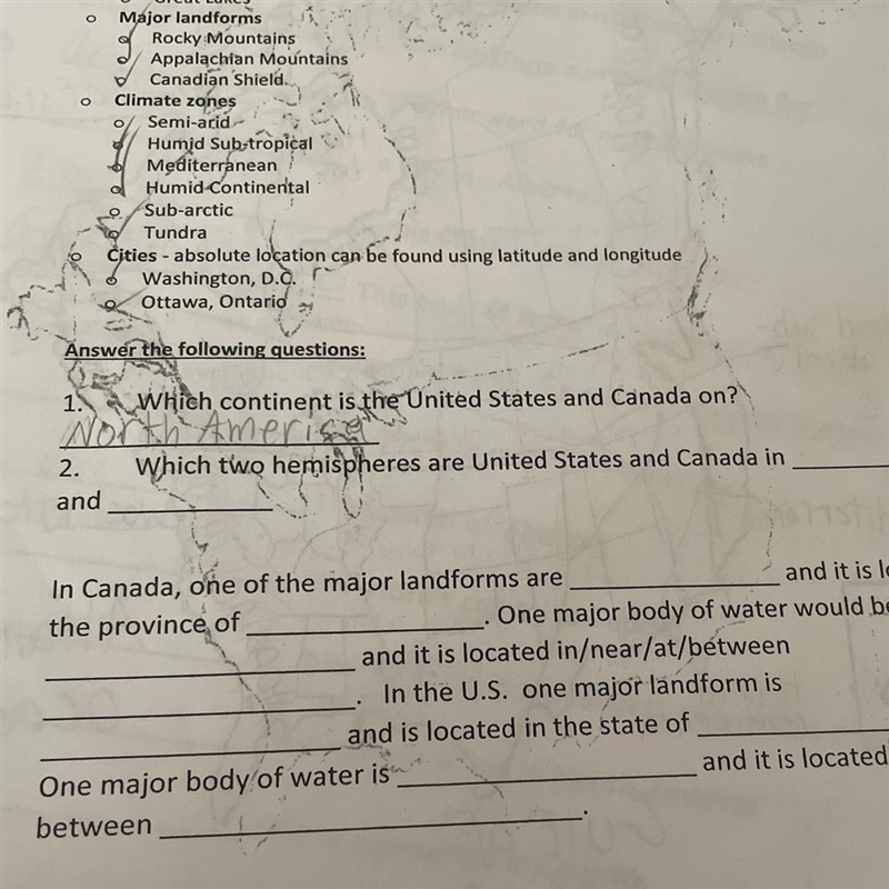 2. and Which two hemispheres are United States and Canada in GUYS I NEED HELP!!!!-example-1