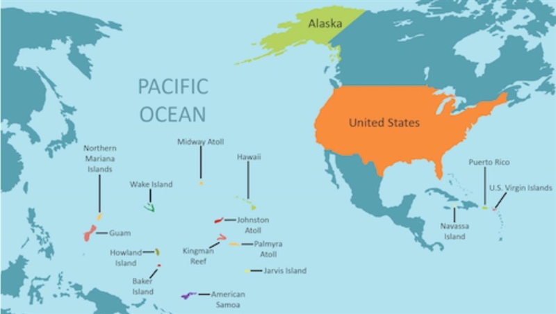 Where is Puerto Rico located? A. Pacific Ocean B. Indian Ocean C. Gulf of Mexico D-example-1