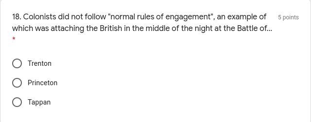 Colonists did not follow "normal rules of engagement", an example of which-example-1