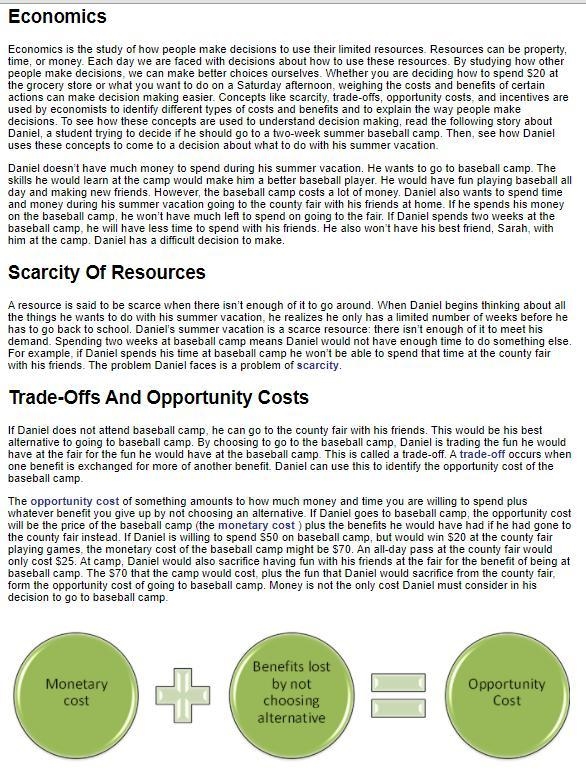 Explain the difference between trade-off and opportunity cost. I just need a short-example-1