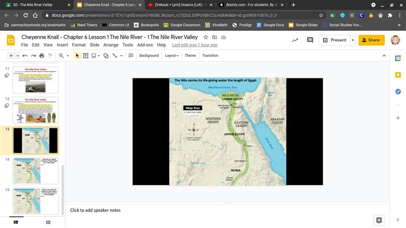 Describe the relative locations of Upper Egypt and Lower Egypt-example-1