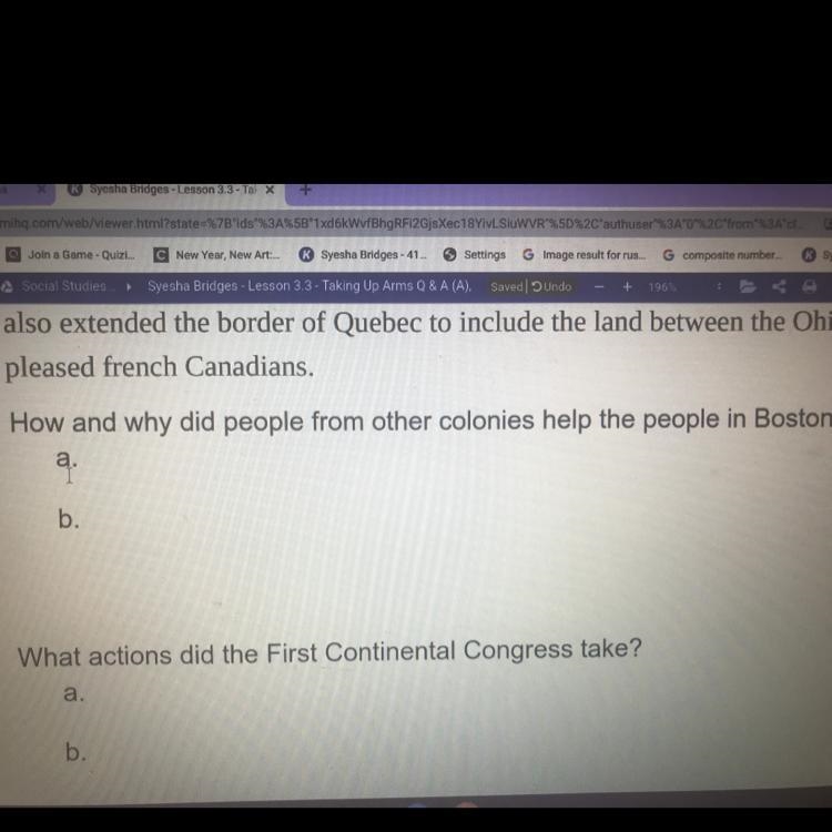 How and why did people from other colonies help people in Boston give two examples-example-1