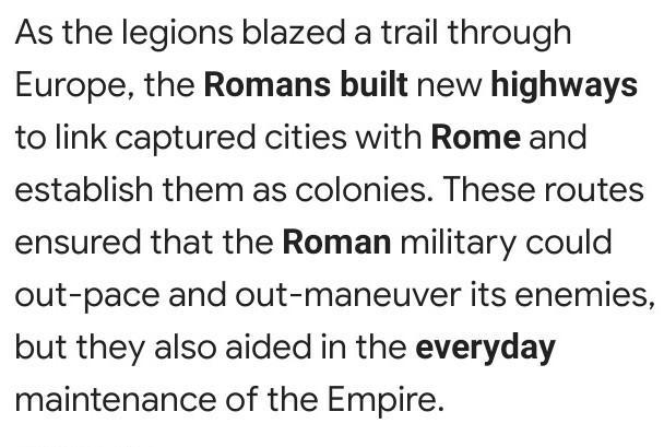 Why were roads in Ancient Rome originally built?-example-1