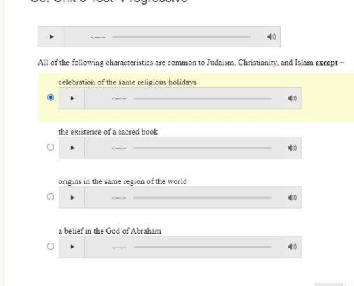 Help? ll of the following characteristics are common to Judaism, Christianity, and-example-1