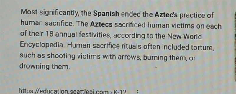 How were the Aztecs treated by the Spanish?-example-1