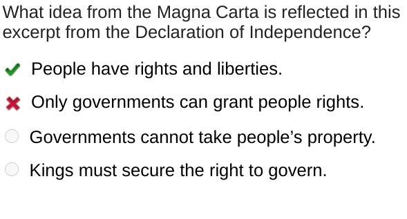 What idea from the Magna Carta is reflected in this excerpt from the Declaration of-example-1