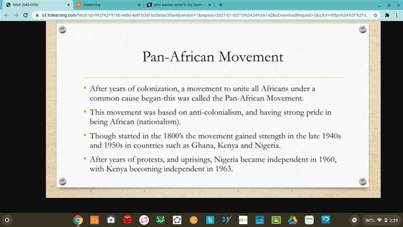 Can you anser this plz How did Pan-Africanism lead to the indepedence in Africa? look-example-1