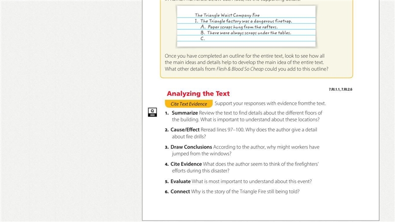 Connect why is the story of the Triangle Fire Still being told? On number 5 pls-example-1