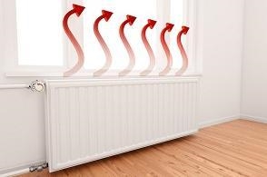 A radiator is attached to a wall on one side of a room. Which is the most likely way-example-1