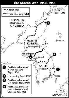 Look at the map and answer the following question. Based on the map of the Korean-example-1