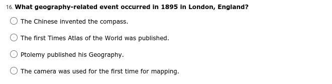 What geography-related event occurred in 1895 in London, England? The Chinese invented-example-1