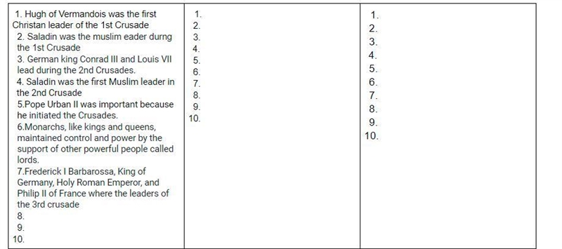 HW: 3 Way T-Chart (Crusades)- Political (Laws, Government), Social- (Any aspect), Economic-example-2