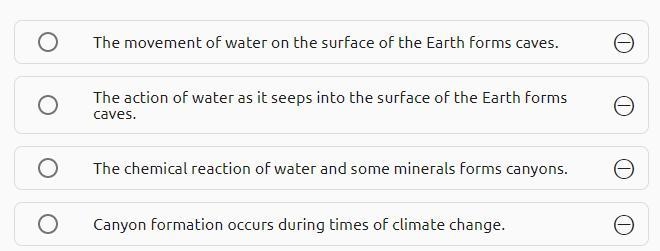 The formation of caves and canyons in the Edwards Aquifer occurs due to the movement-example-1